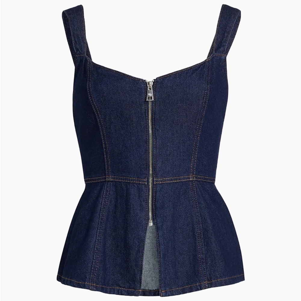 REFORMATION zeta denim top